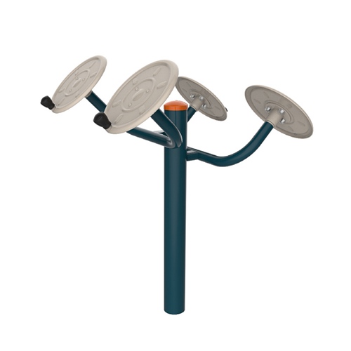 戶外健身器材-二位太極揉推輪