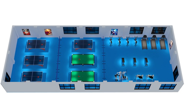 200平方健身房配置方案-廣西快盈VIII體育健身器材有限公司