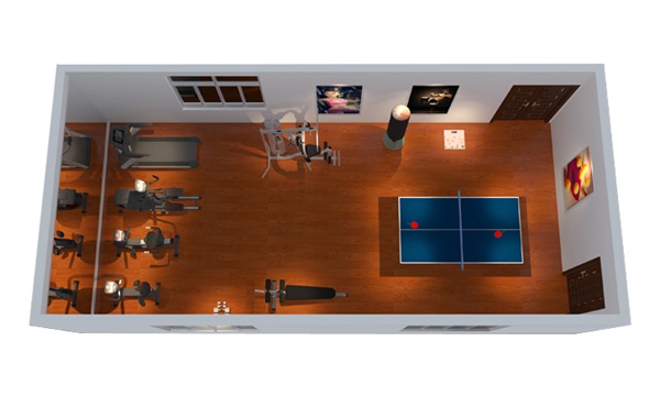 150平方健身房配置方案-廣西快盈VIII體育健身器材有限公司