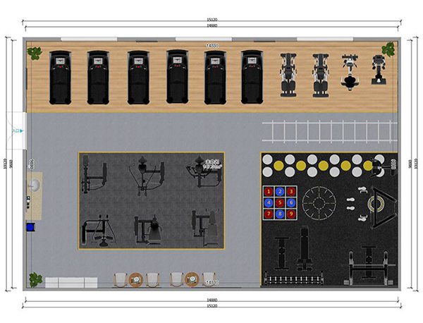 120平方健身房配置方案-廣西快盈VIII體育健身器材有限公司 120平方健身房配置方案-廣西快盈VIII體育健身器材有限公司
