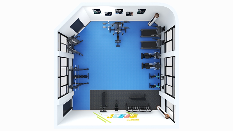 企事業(yè)單位健身房-平面圖
