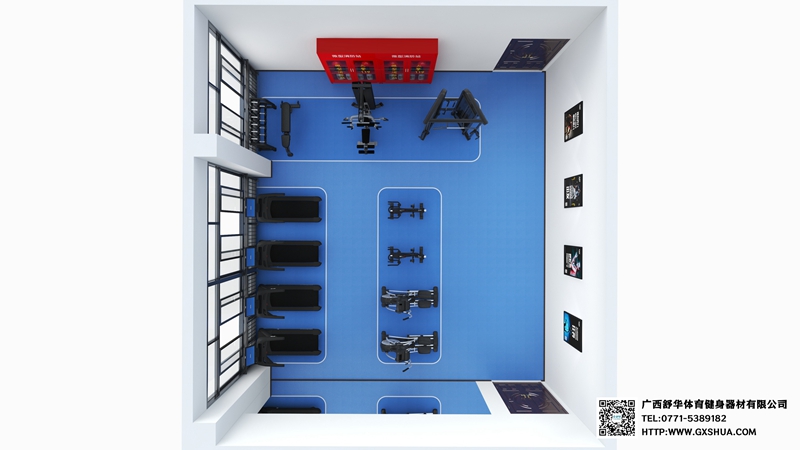 86m2企事業(yè)單位健身房 解決方案