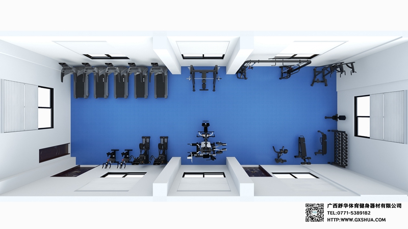 128m2企事業(yè)單位健身房解決方案-平面圖