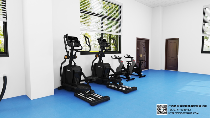 128m2企事業(yè)單位健身房解決方案-有氧器材